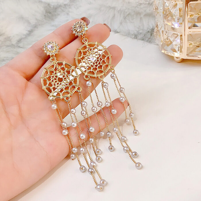 Long DreamCatcher Earrings - Image 1