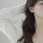 Tiny Pearl n Flower Huggie Earrings - Image 8