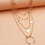Crescent Layered Necklace - Image 5