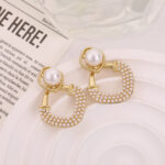 Geometric Rhombus Dangler Earrings - Image 4