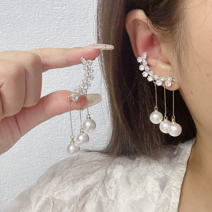pearl drop earrings