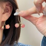cherry dangler earrings