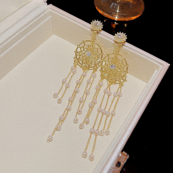 Long DreamCatcher Earrings - Image 2