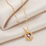 Chromatic Heart Gold Necklace - Image 3