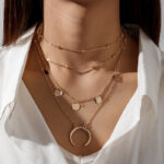 Crescent Layered Necklace