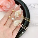 White Shell Tassel Earrings - Image 4