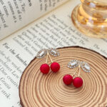 Red Matte CherrDuo Studs