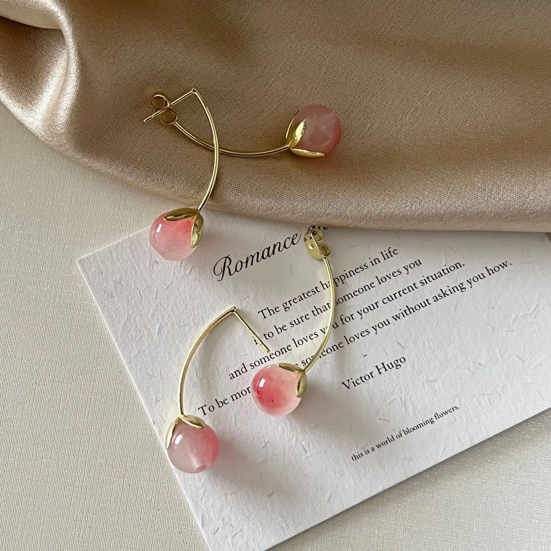 Aylana Detachable Cherry Dangler Earrings | Gold-Toned - Image 5