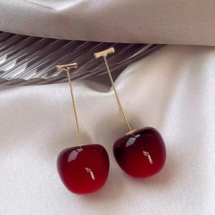 Resin Ombre Red Cherry Danglers
