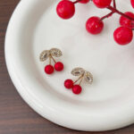 Red Matte CherrDuo Studs - Image 2