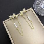 Heart Chain Drop Earrings - Image 2
