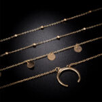 Crescent Layered Necklace - Image 3