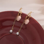 Hanging Pink Tulip Danglers - Image 4