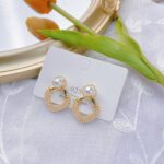 Geometric Rhombus Dangler Earrings - Image 2