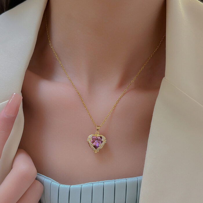 Chromatic Heart Gold Necklace - Image 4