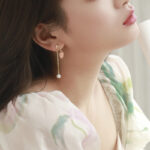 Hanging Pink Tulip Danglers - Image 3
