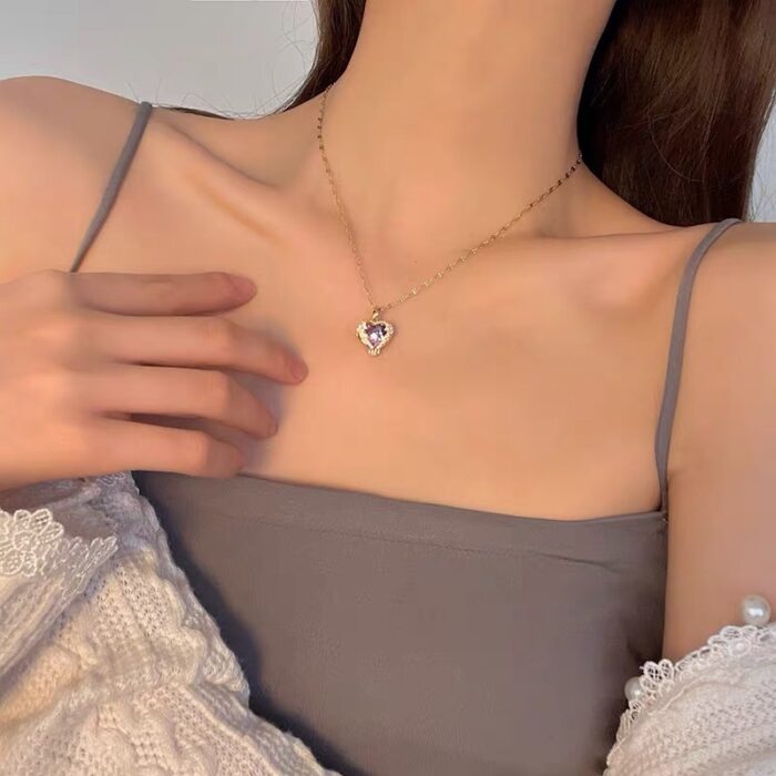 Chromatic Heart Gold Necklace - Image 6