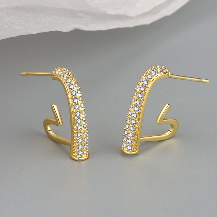 Bling Heart Earrings - Image 2