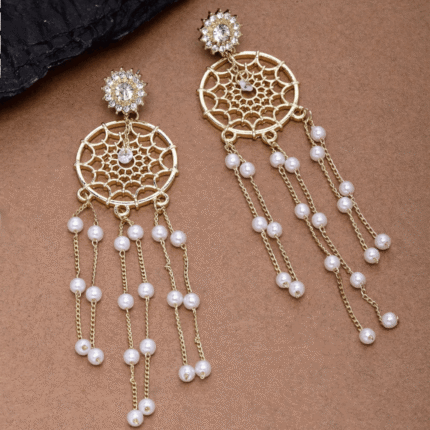 pearl tassel earrings