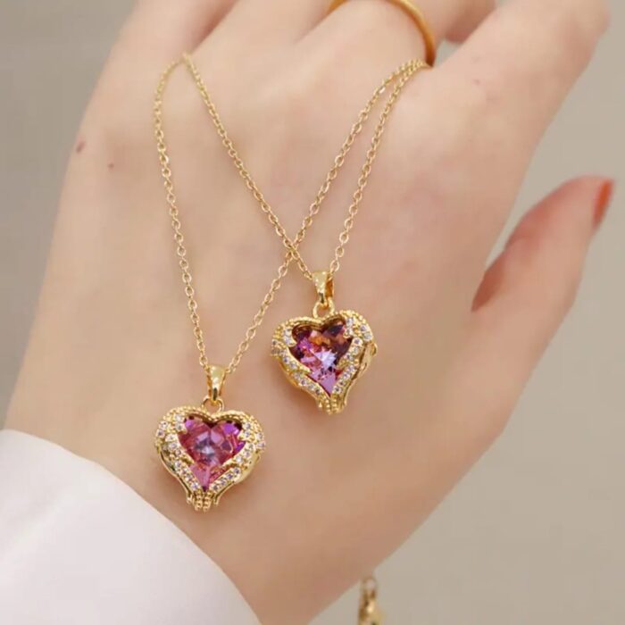 Chromatic Heart Gold Necklace - Image 1