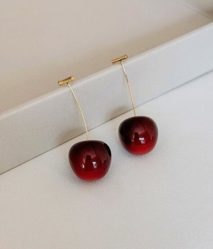 cherry earrings