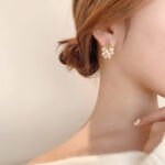 Cluster Stud Pearl Earrings - Image 6
