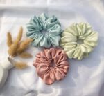 Silk-Satin Solid Color Scrunchies