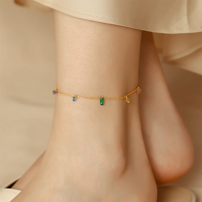 Non-Tarnish Multicolor Anklet - Image 4