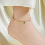 Elegant Gold Plated Multicolor CZ Anklet – Anti-Tarnish Anklet - Image 4
