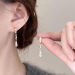 Crystal Elegance Gold Drop Earrings - Image 6