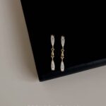 Crystal Elegance Gold Drop Earrings - Image 5