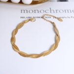 Anti Tarnish Gold Twisted Snake Chain Bracelet - Image 5