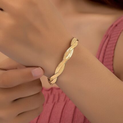 twisted snake chain bracelet