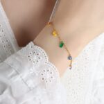 Gold Plated Multicolor CZ Bracelet