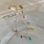 Elegant Anti-Tarnish Gold Plated Multicolor CZ Bracelet - Image 4