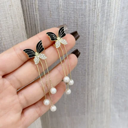 butterfly pearl drops