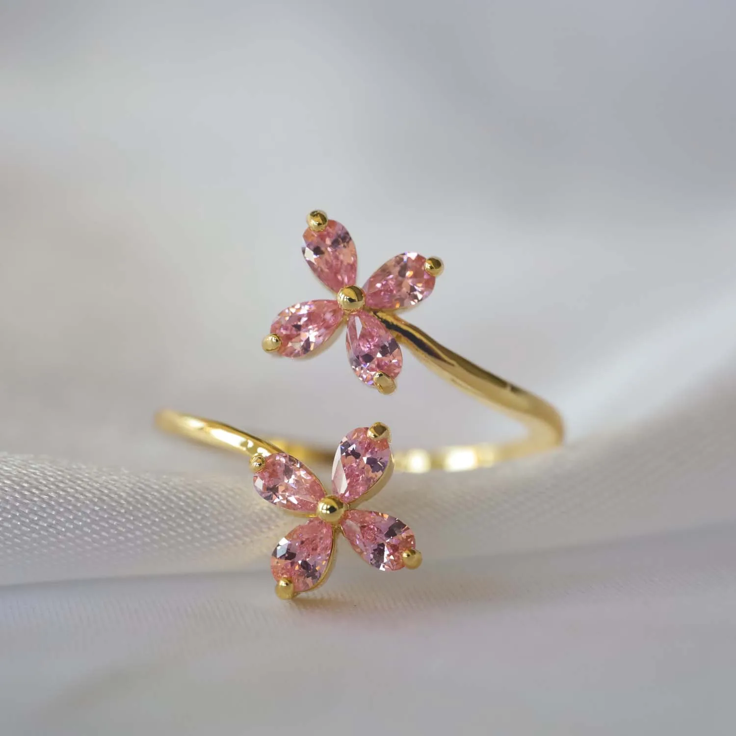 adjustable floral ring
