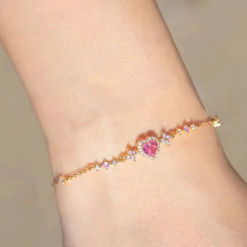 pink heart bracelet