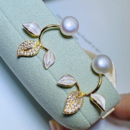 pearl stud earrings